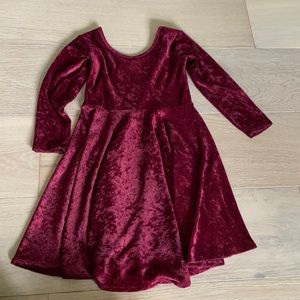 Crushed velvet swing dress
